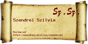 Szendrei Szilvia névjegykártya