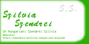 szilvia szendrei business card